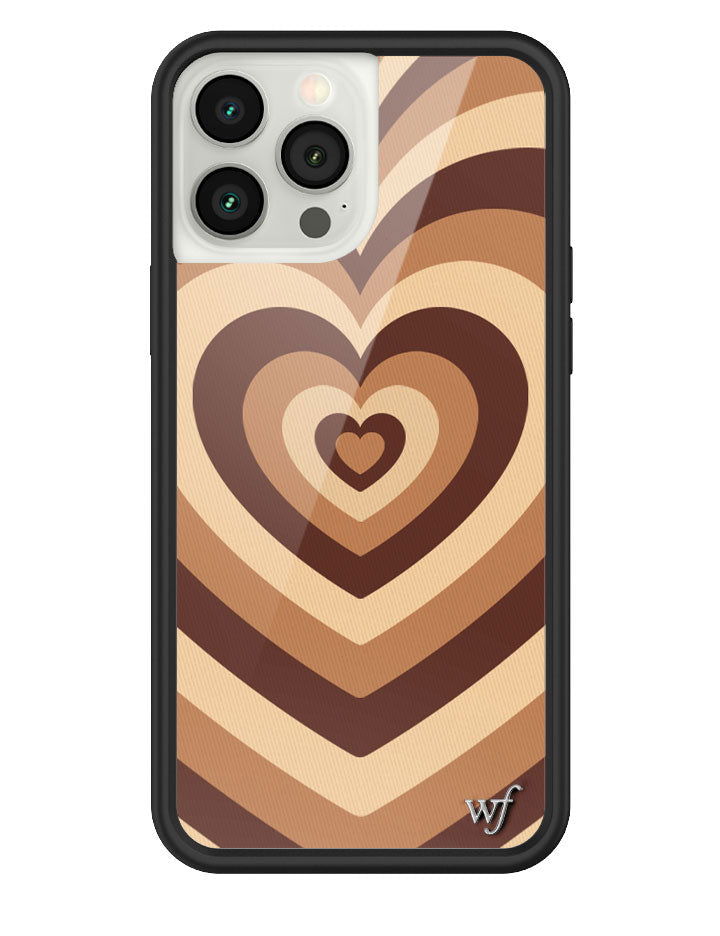 Latte Love Mocha Heart Pattern iPhone Case Limited Edition