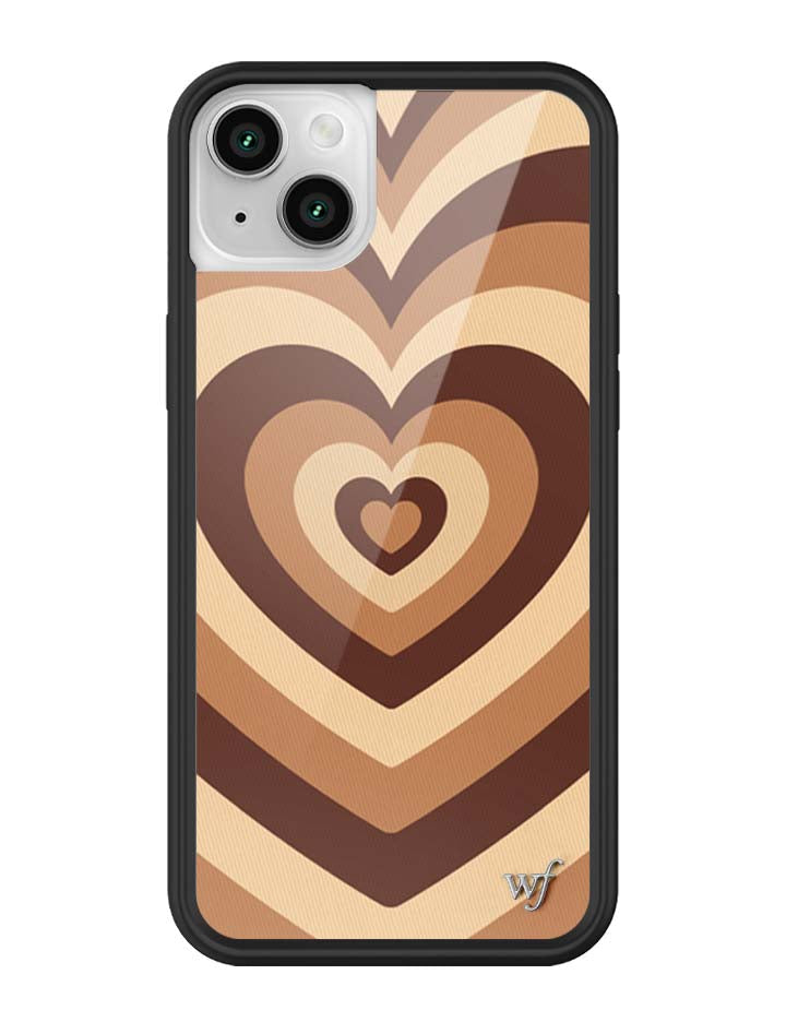 Latte Love Mocha Heart Pattern iPhone Case Limited Edition