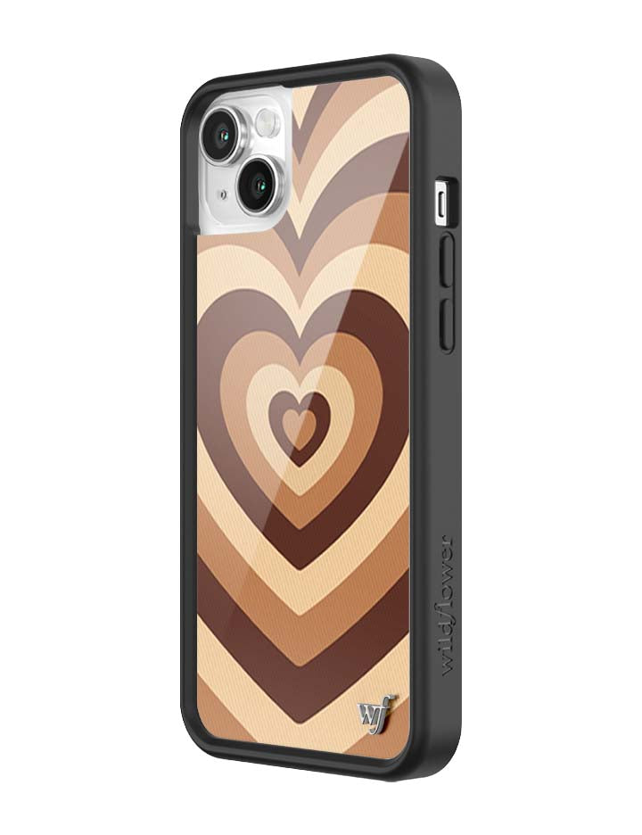 Latte Love Mocha Heart Pattern iPhone Case Limited Edition