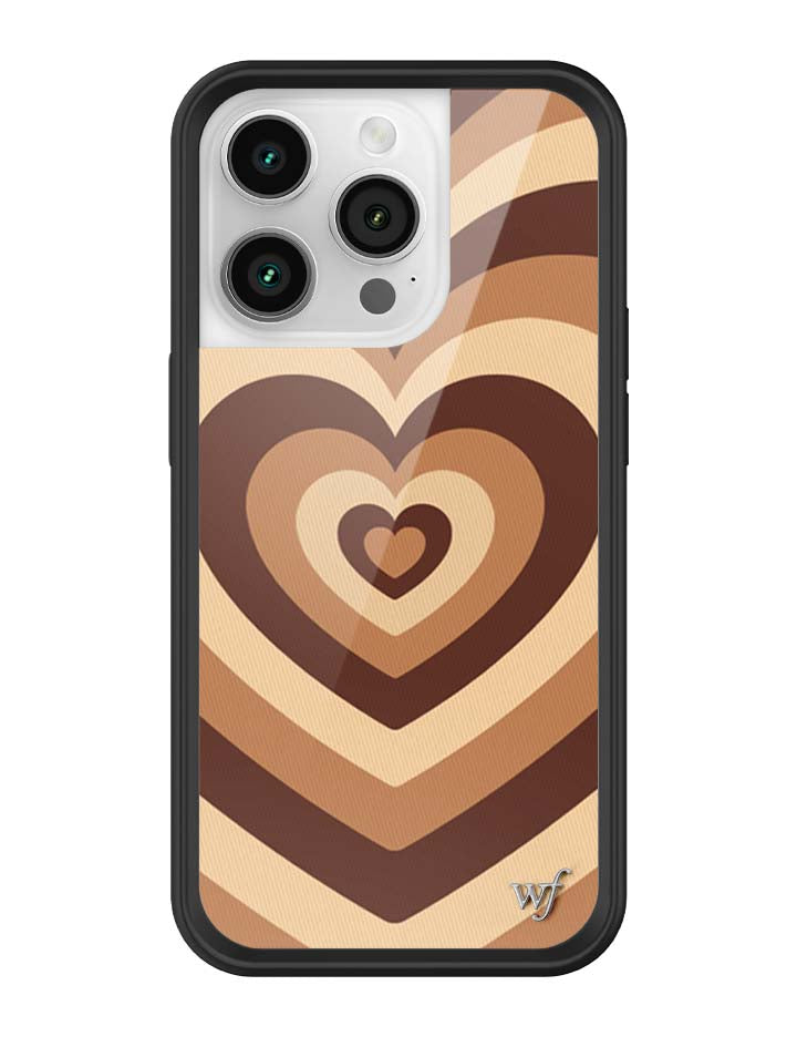 Latte Love Mocha Heart Pattern iPhone Case Limited Edition