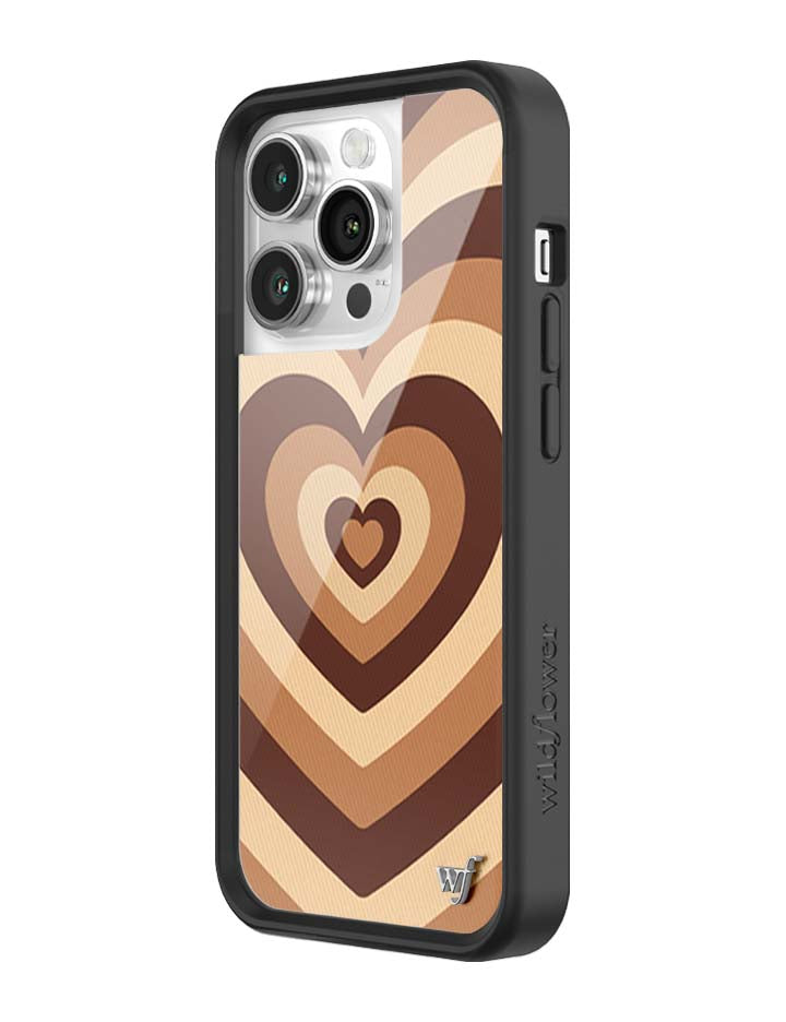 Latte Love Mocha Heart Pattern iPhone Case Limited Edition