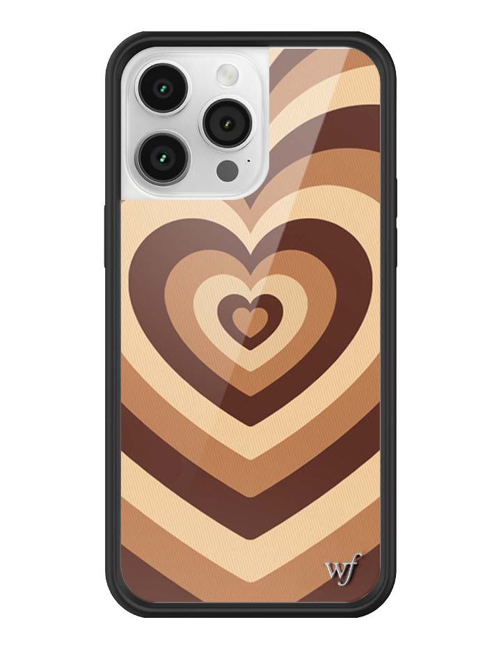 Latte Love Mocha Heart Pattern iPhone Case Limited Edition