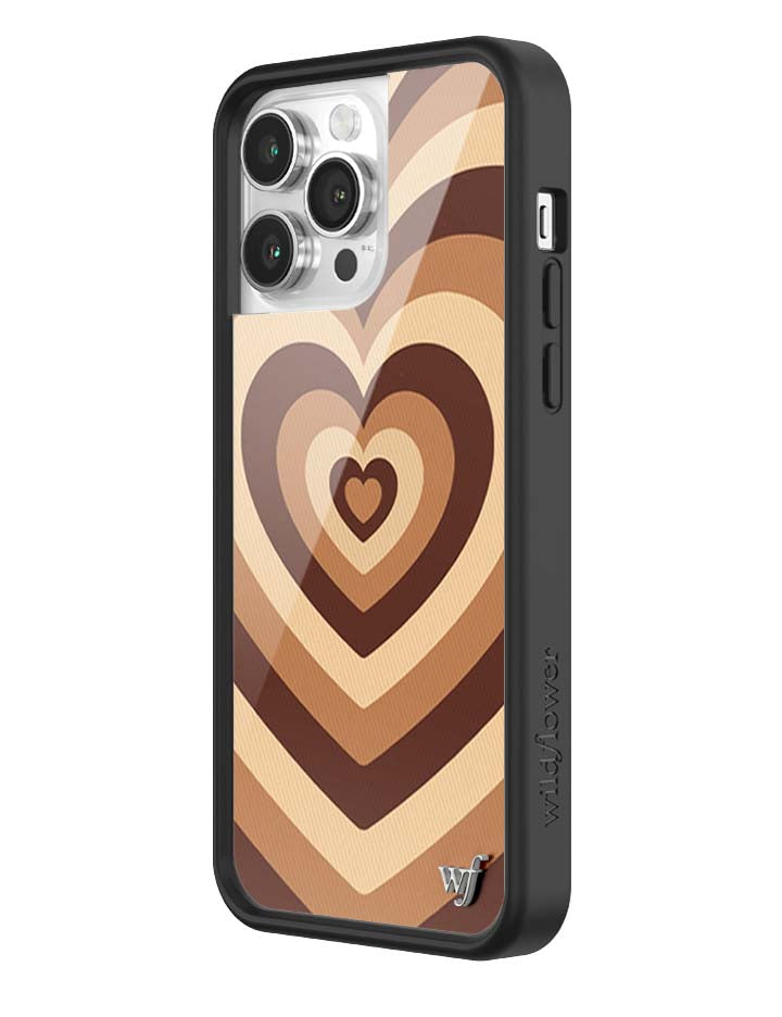 Latte Love Mocha Heart Pattern iPhone Case Limited Edition