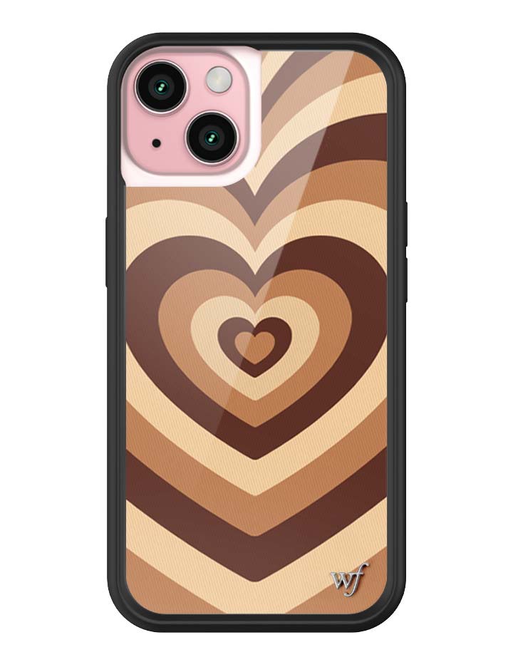 Latte Love Mocha Heart Pattern iPhone Case Limited Edition