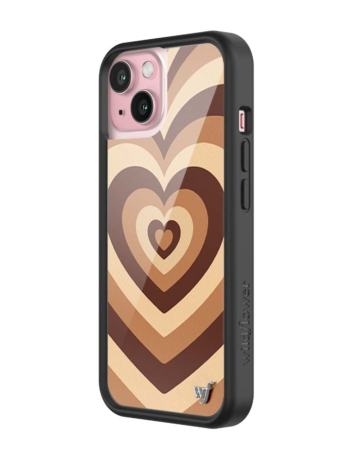 Latte Love Mocha Heart Pattern iPhone Case Limited Edition