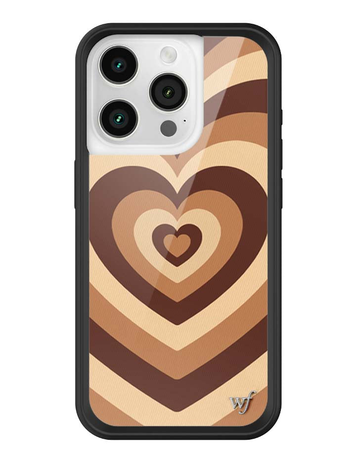 Latte Love Mocha Heart Pattern iPhone Case Limited Edition