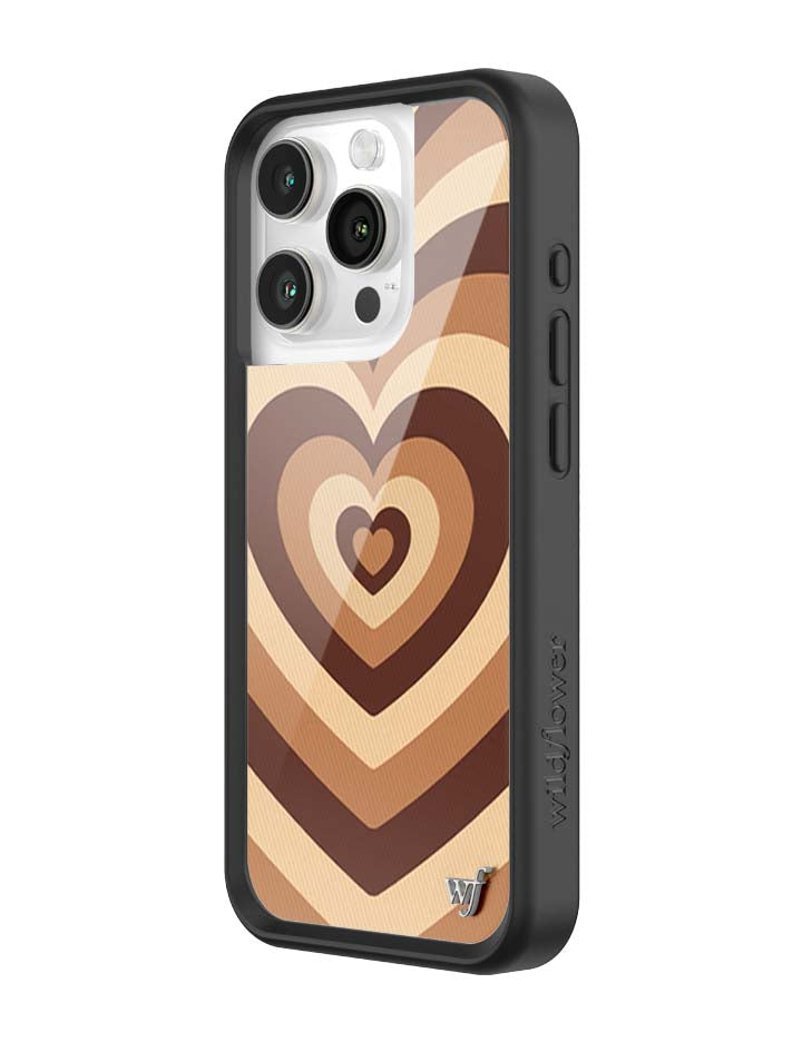 Latte Love Mocha Heart Pattern iPhone Case Limited Edition