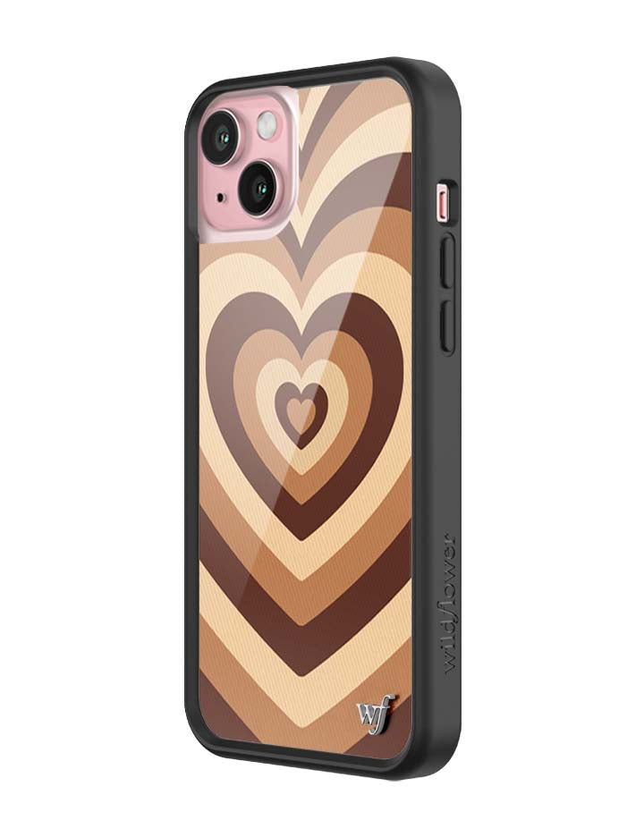 Latte Love Mocha Heart Pattern iPhone Case Limited Edition
