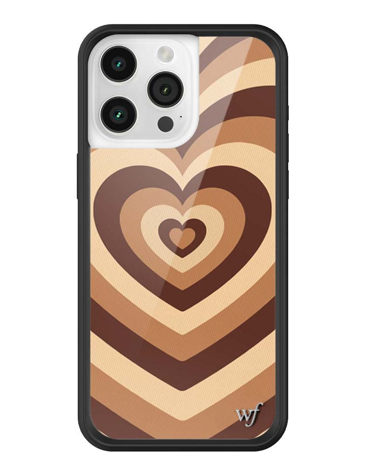 Latte Love Mocha Heart Pattern iPhone Case Limited Edition
