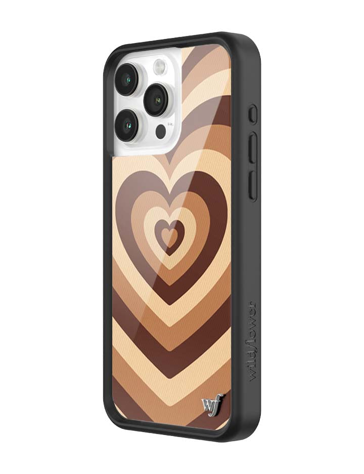 Latte Love Mocha Heart Pattern iPhone Case Limited Edition