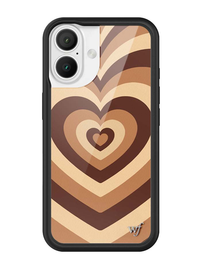 Latte Love Mocha Heart Pattern iPhone Case Limited Edition