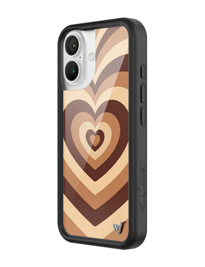 Latte Love Mocha Heart Pattern iPhone Case Limited Edition