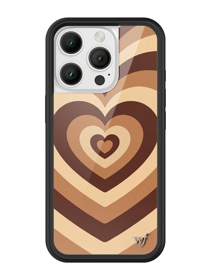 Latte Love Mocha Heart Pattern iPhone Case Limited Edition