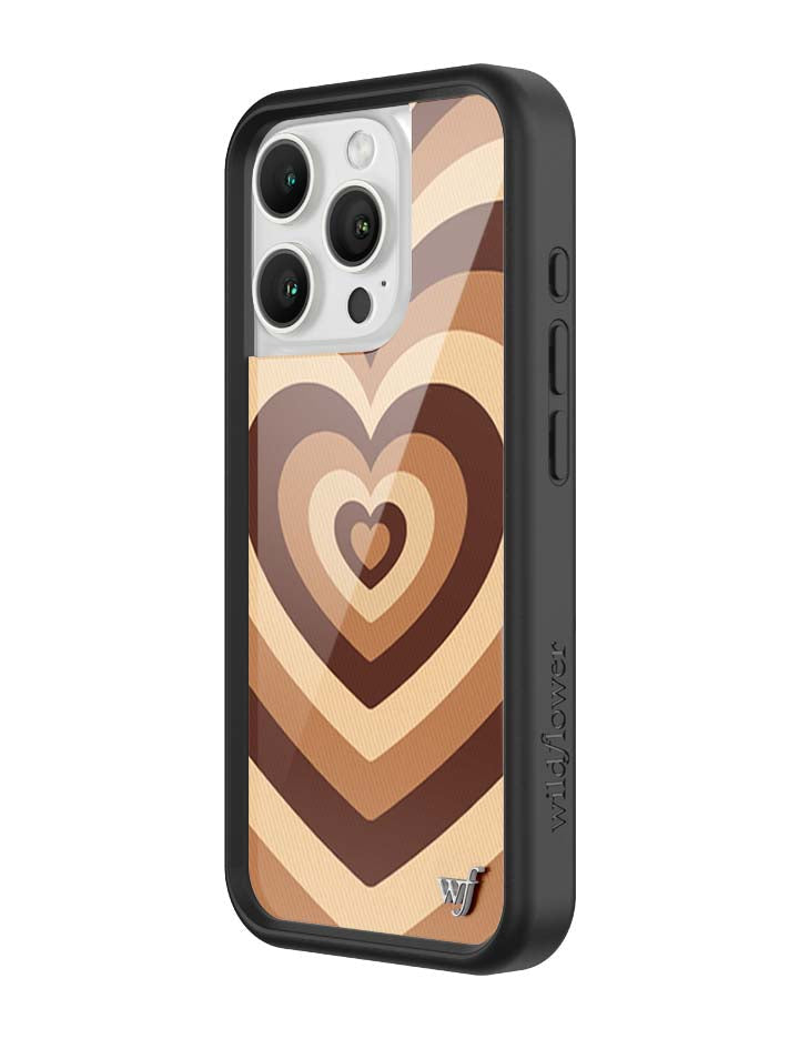 Latte Love Mocha Heart Pattern iPhone Case Limited Edition