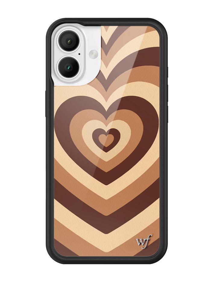 Latte Love Mocha Heart Pattern iPhone Case Limited Edition