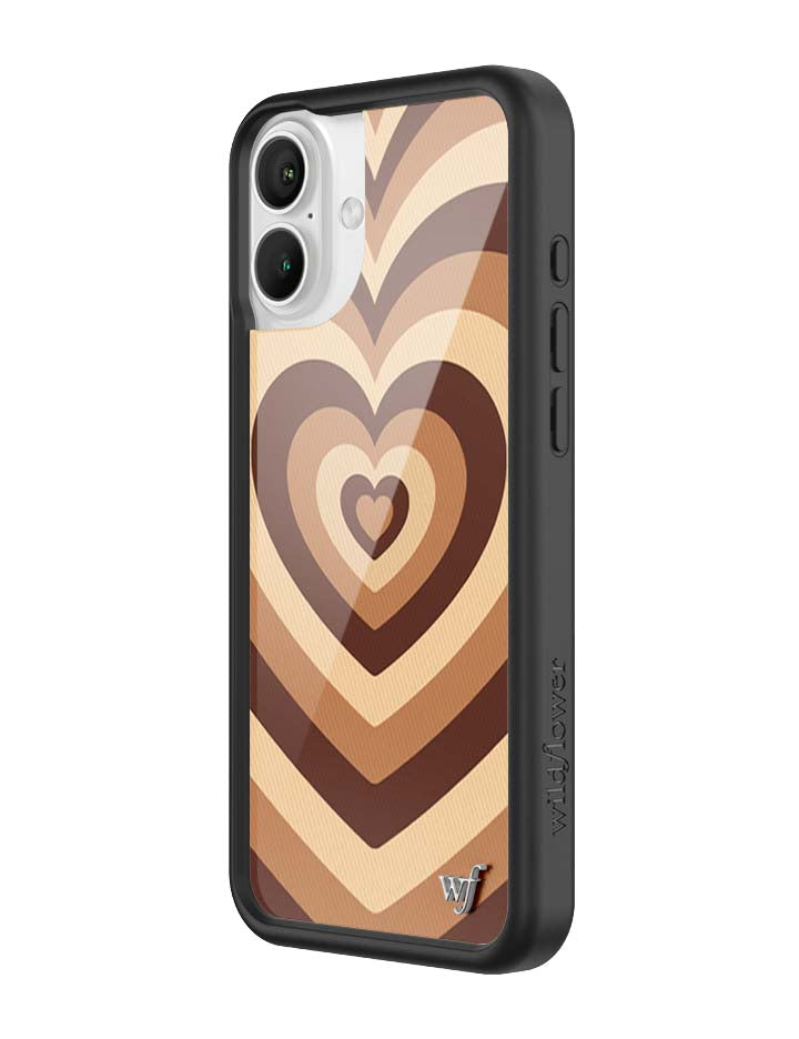Latte Love Mocha Heart Pattern iPhone Case Limited Edition