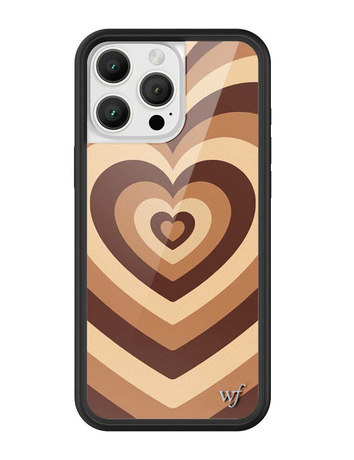Latte Love Mocha Heart Pattern iPhone Case Limited Edition