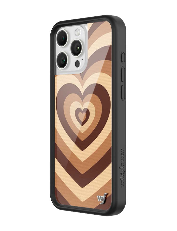 Latte Love Mocha Heart Pattern iPhone Case Limited Edition