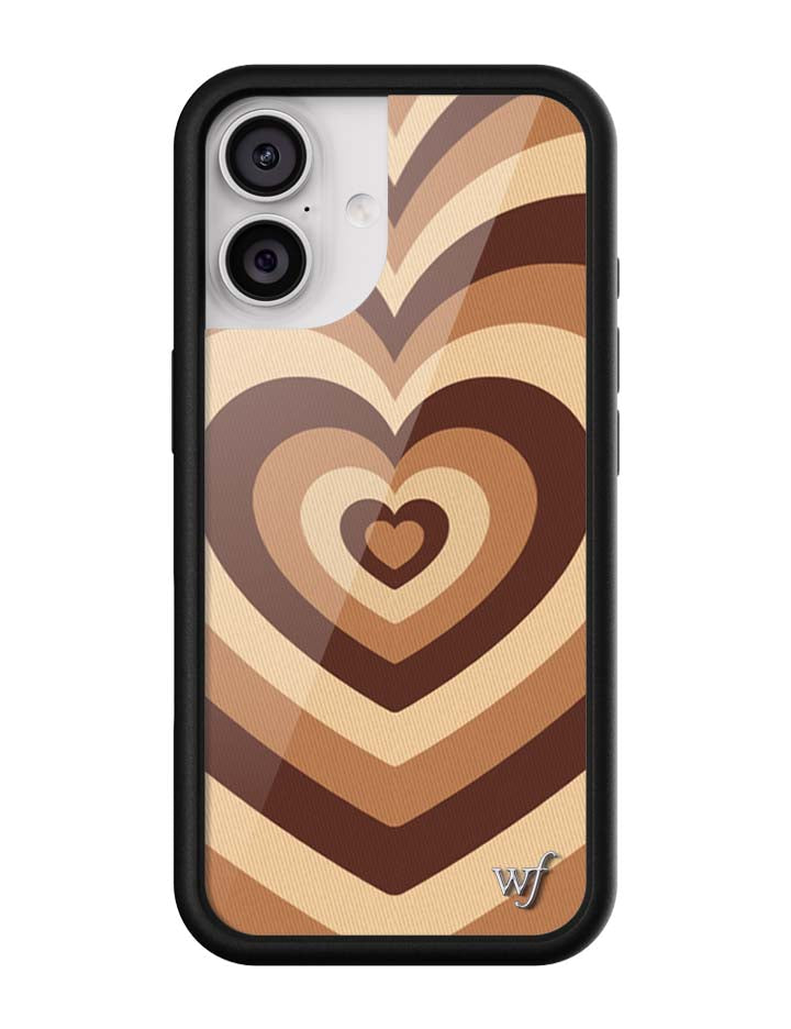 Latte Love Mocha Heart Pattern iPhone Case Limited Edition