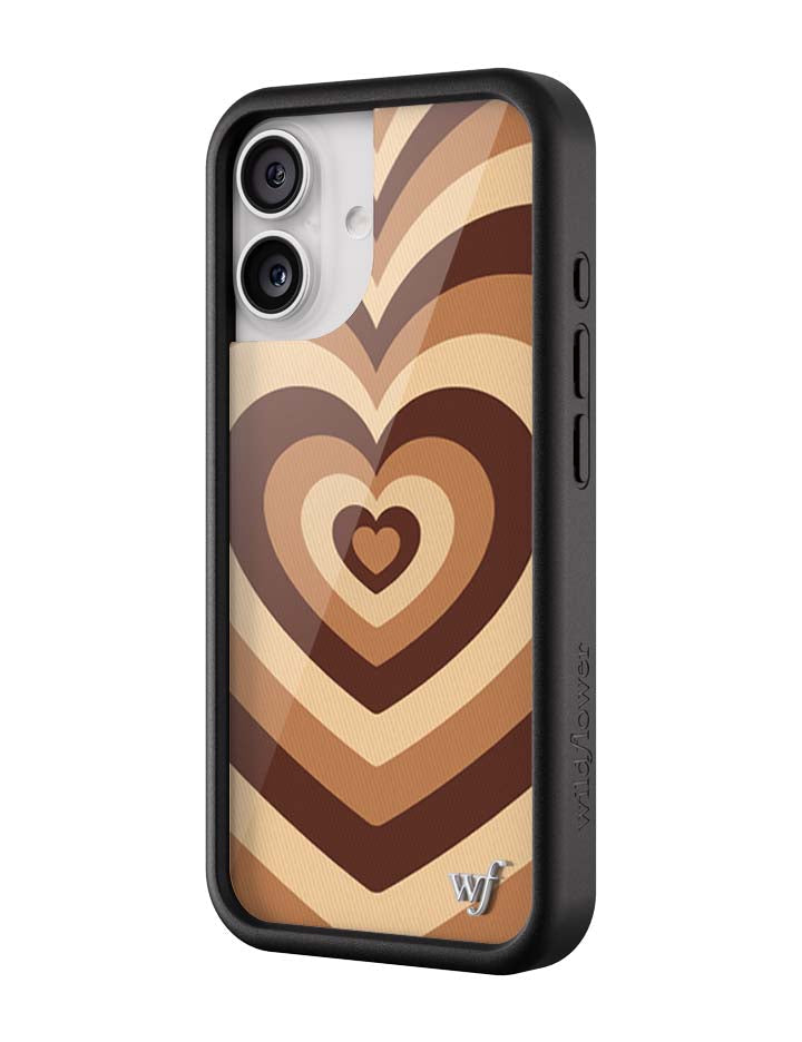 Latte Love Mocha Heart Pattern iPhone Case Limited Edition