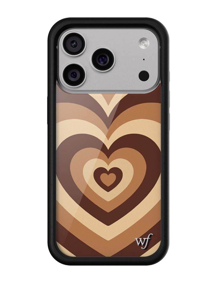 Latte Love Mocha Heart Pattern iPhone Case Limited Edition