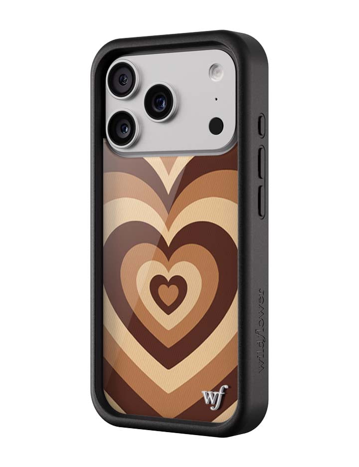 Latte Love Mocha Heart Pattern iPhone Case Limited Edition