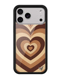 Latte Love Mocha Heart Pattern iPhone Case Limited Edition
