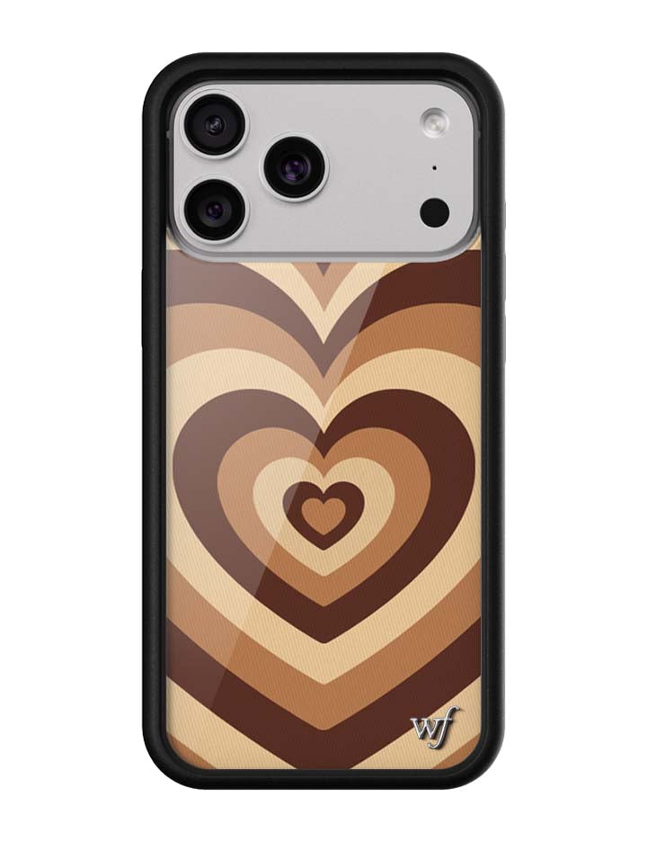 Latte Love Mocha Heart Pattern iPhone Case Limited Edition