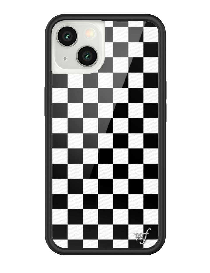 Checkers Black and White iPhone Case Protective Cover - Image 38