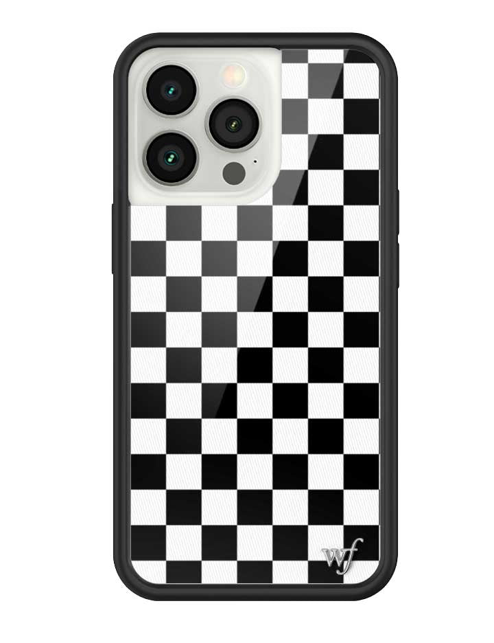 Checkers Black and White iPhone Case Protective Cover - Image 36
