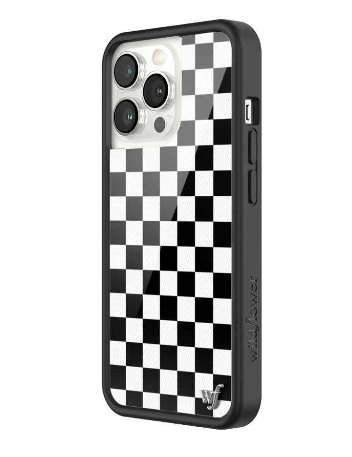 Checkers Black and White iPhone Case Protective Cover - Image 37