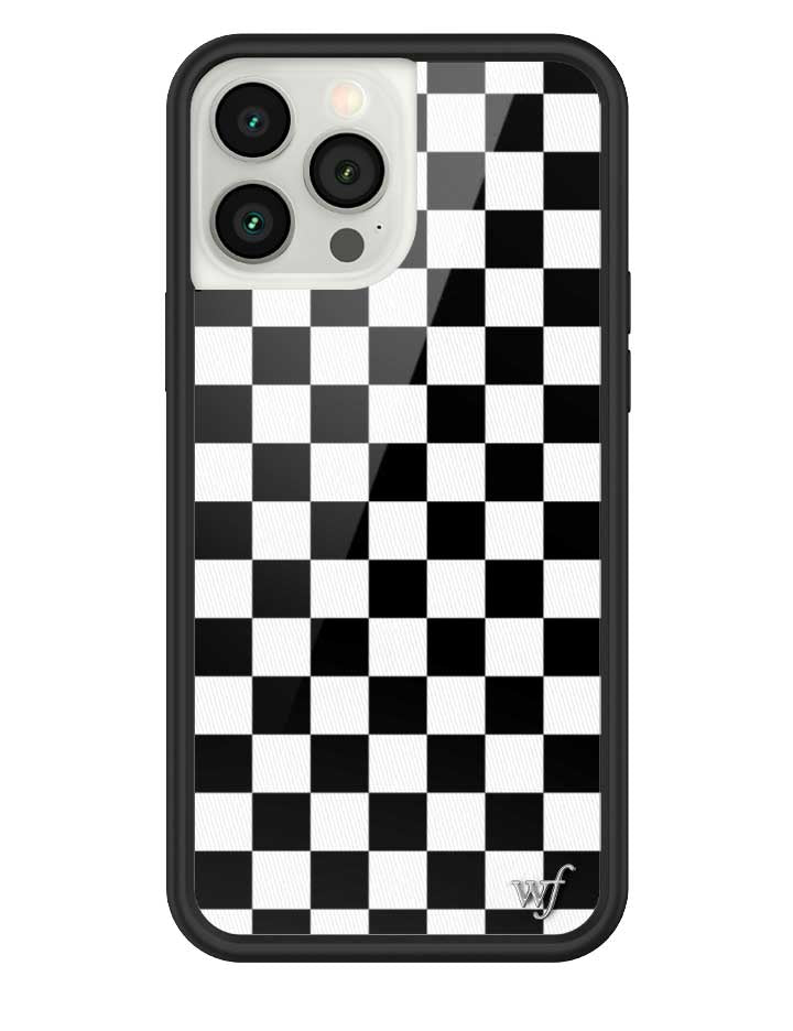 Checkers Black and White iPhone Case Protective Cover - Image 34
