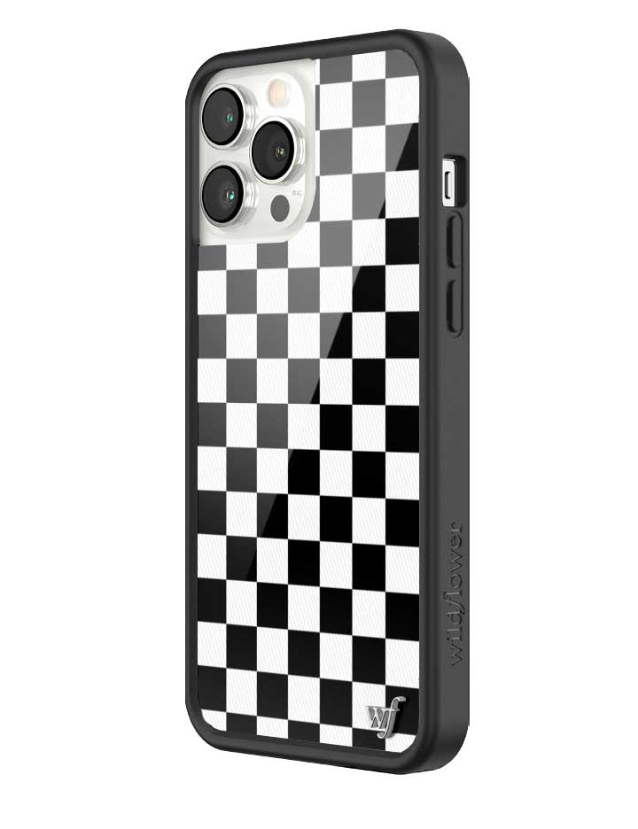 Checkers Black and White iPhone Case Protective Cover - Image 35