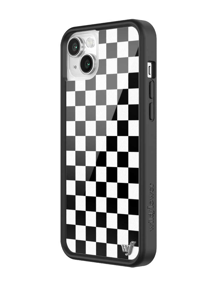 Checkers Black and White iPhone Case Protective Cover - Image 33