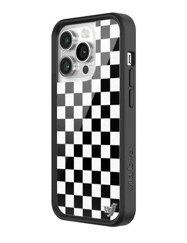 Checkers Black and White iPhone Case Protective Cover - Image 31