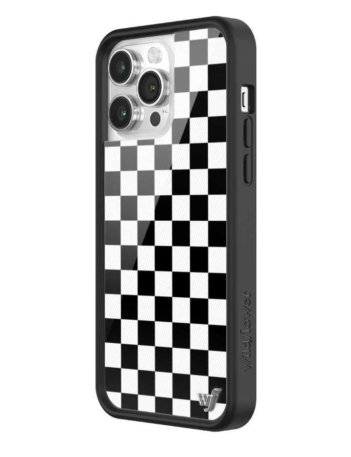 Checkers Black and White iPhone Case Protective Cover - Image 27