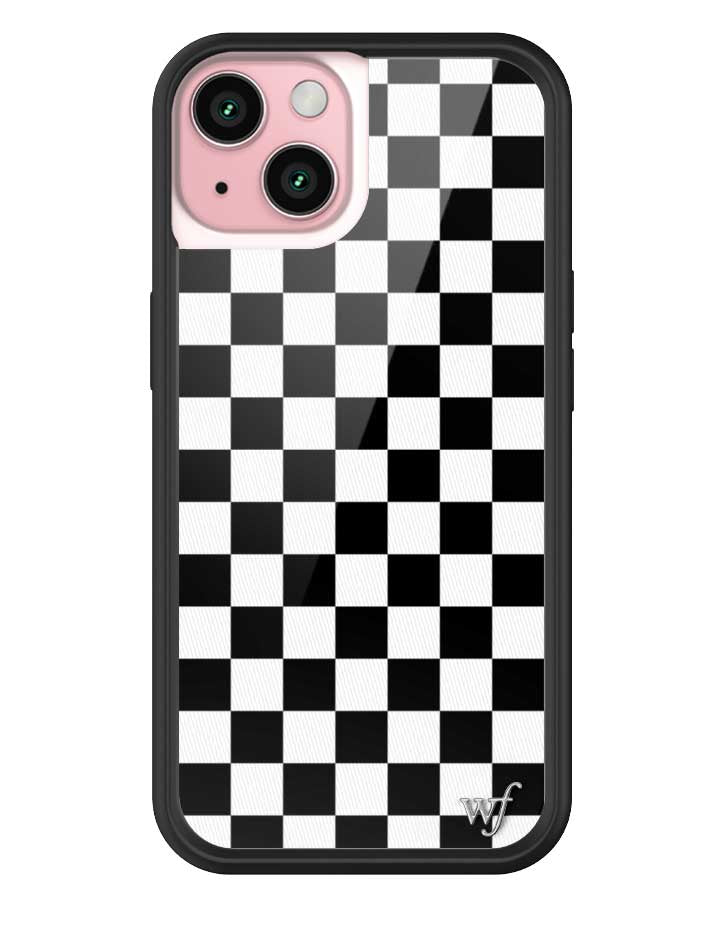 Checkers Black and White iPhone Case Protective Cover - Image 24