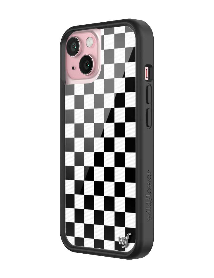 Checkers Black and White iPhone Case Protective Cover - Image 25