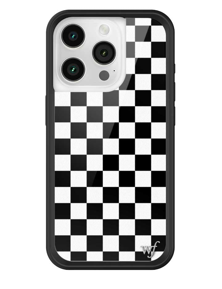 Checkers Black and White iPhone Case Protective Cover - Image 22