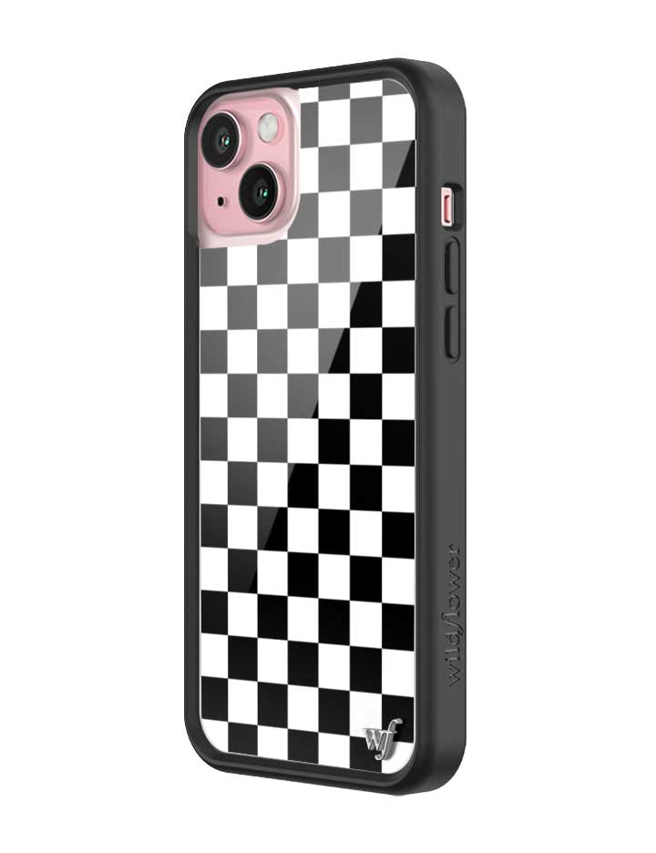 Checkers Black and White iPhone Case Protective Cover - Image 21