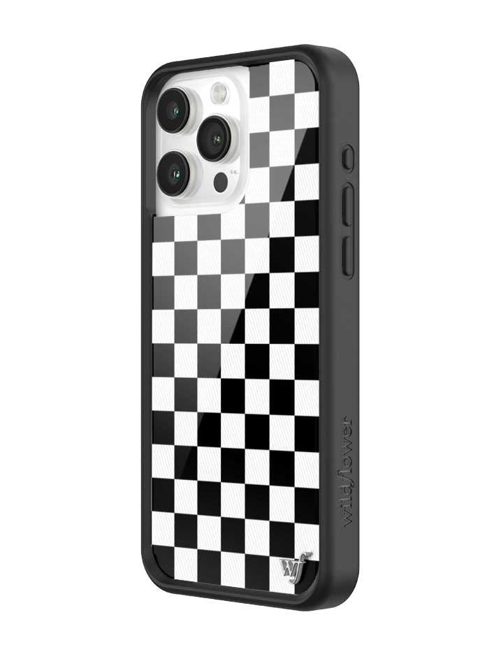 Checkers Black and White iPhone Case Protective Cover - Image 19