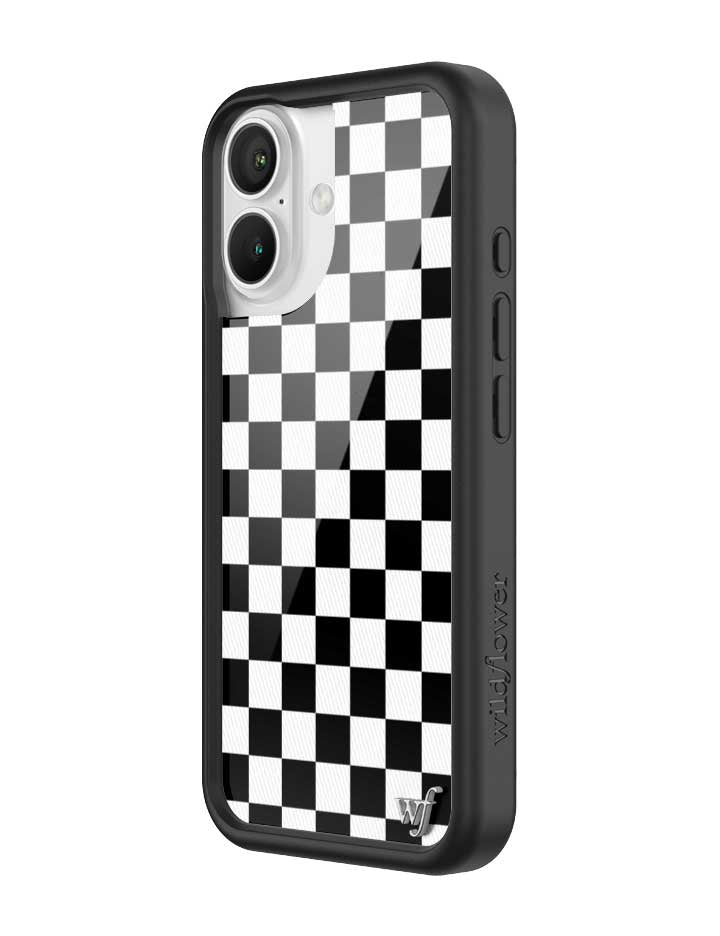 Checkers Black and White iPhone Case Protective Cover - Image 17