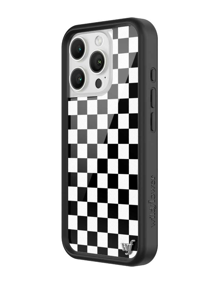 Checkers Black and White iPhone Case Protective Cover - Image 15