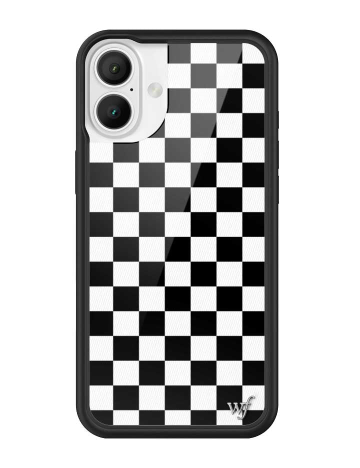 Checkers Black and White iPhone Case Protective Cover - Image 12