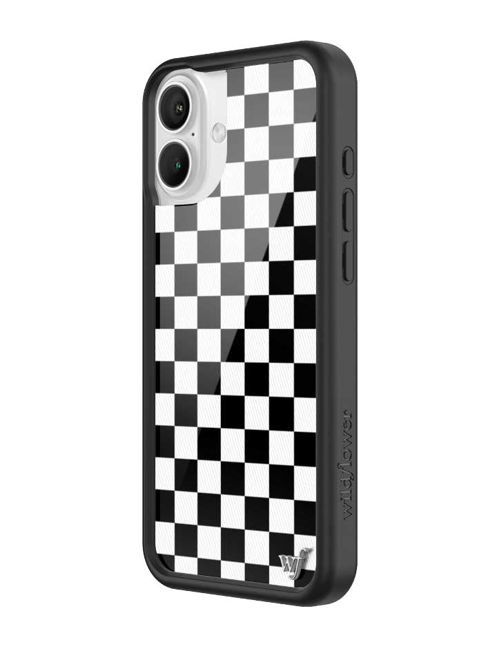 Checkers Black and White iPhone Case Protective Cover - Image 13