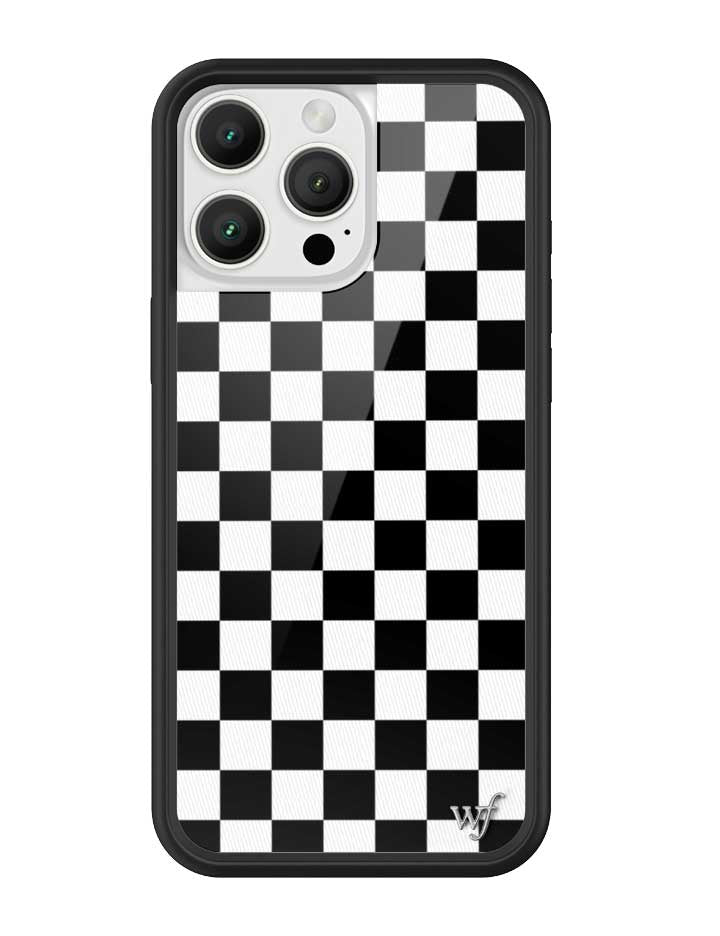 Checkers Black and White iPhone Case Protective Cover - Image 10