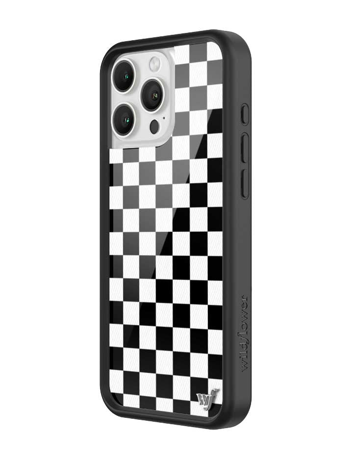 Checkers Black and White iPhone Case Protective Cover - Image 11
