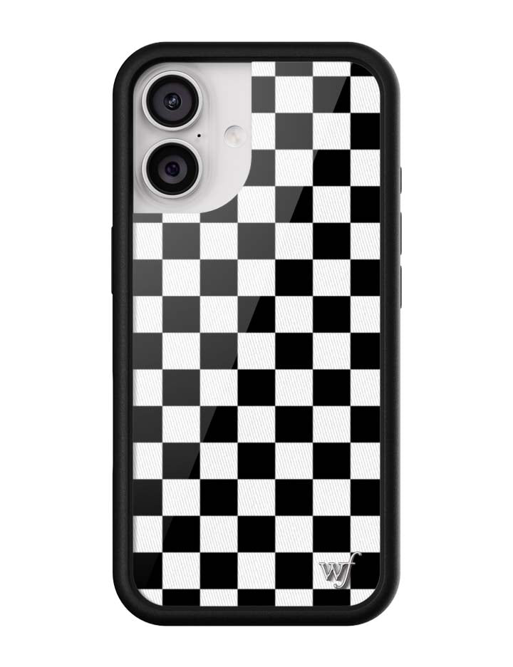 Checkers Black and White iPhone Case Protective Cover - Image 7