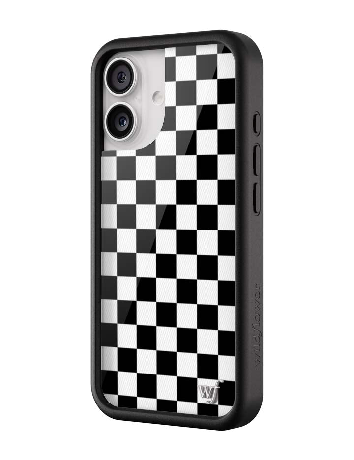 Checkers Black and White iPhone Case Protective Cover - Image 8