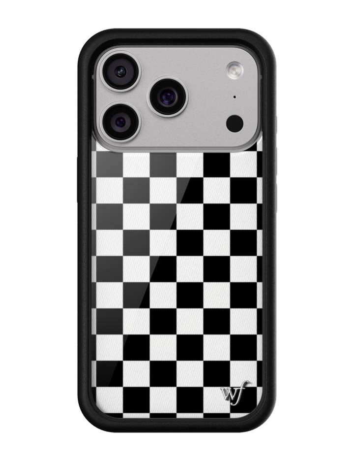 Checkers Black and White iPhone Case Protective Cover - Image 4